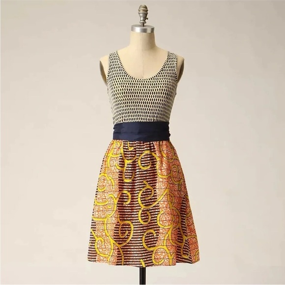 Porridge Anthropologie Flight Of The Bees Silk Dress - Picture 2 of 15